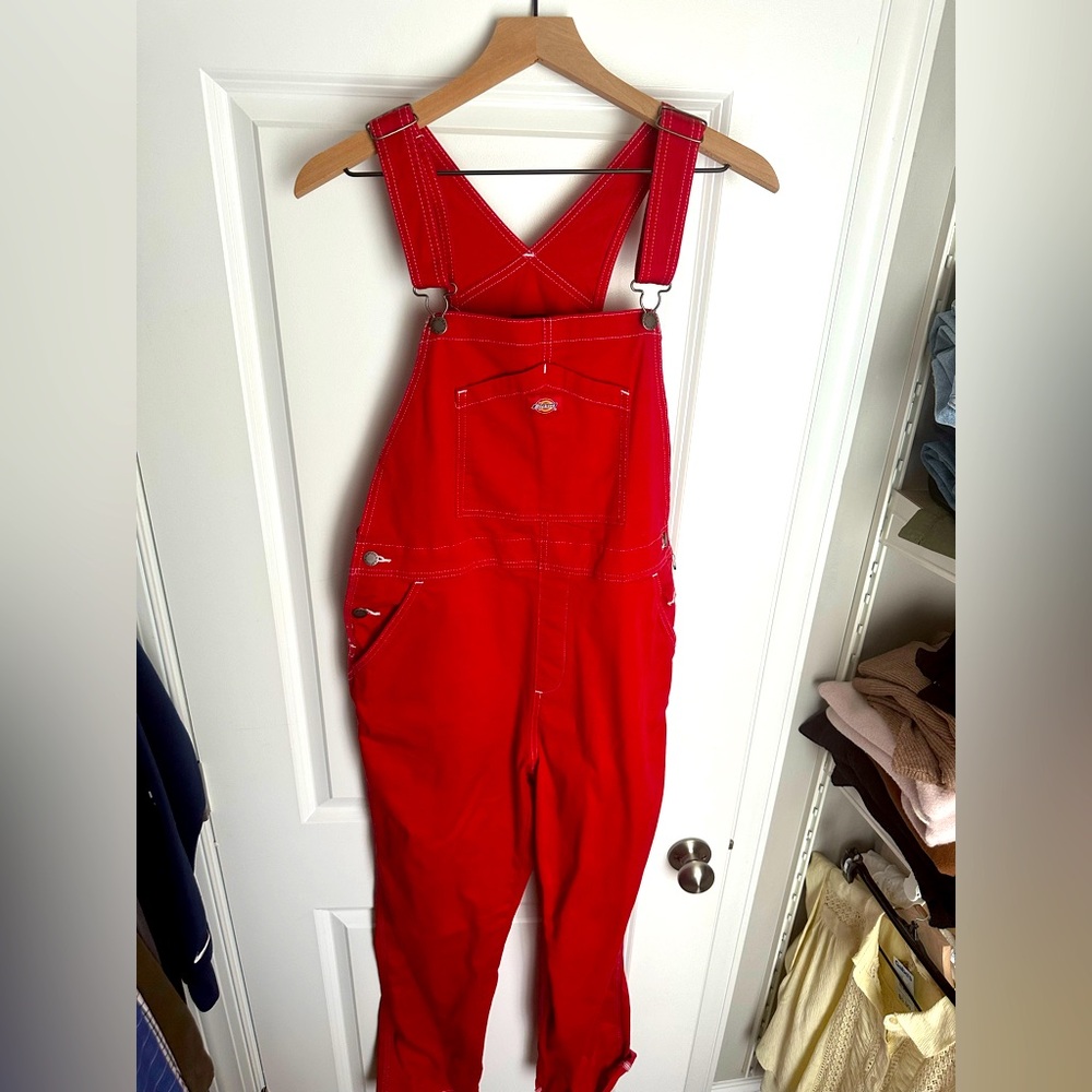 Cherry Red Women's Denim Dickies Overalls- NWOT